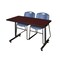 Kobe Rectangle Tables > Training Tables > Kobe Training Table & Chair Sets, 48 W, 30 L, 29 H, Mahogany MKTRCT4830MH44BE - alternate 1